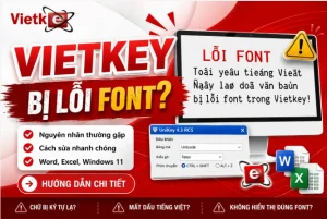 vietkey bị lỗi font